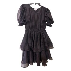 Edge Black Layered Dress